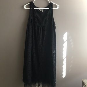 Sleeveless Black Lace Dress